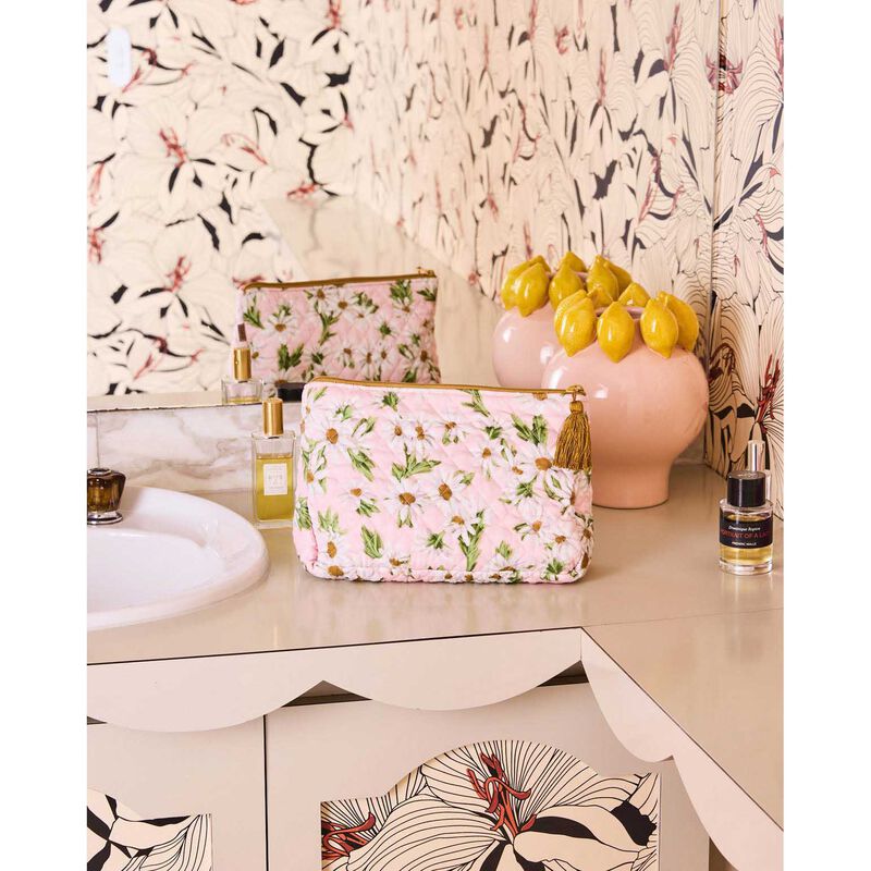 Kip&Co Sweet Daisy Quilted Cotton Toiletry Purse image number 3